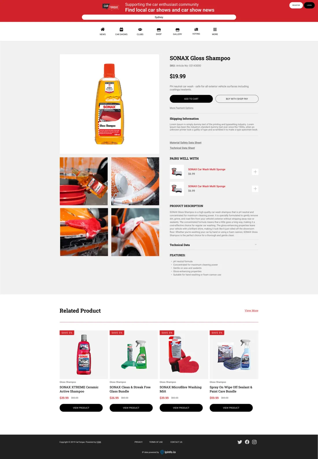 Archived CarTorque product detail design